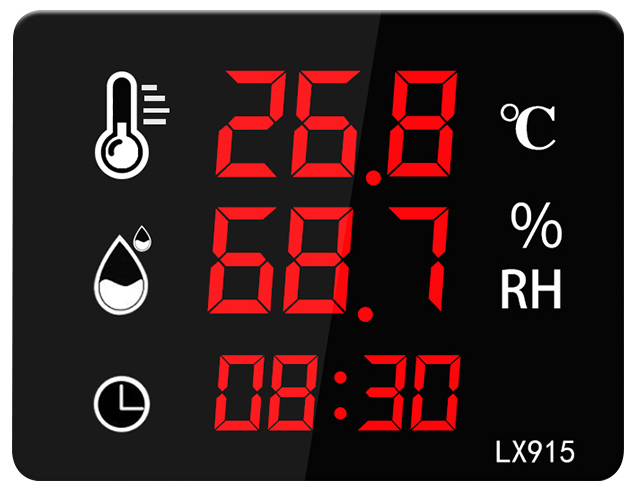 Industrial Wall Mount LED Display Hygrometer