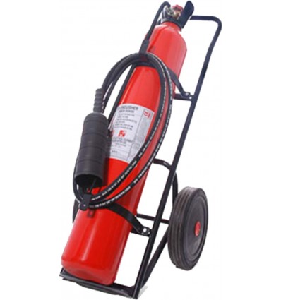 Carbon Dioxide Fire Extinguisher On Trolley