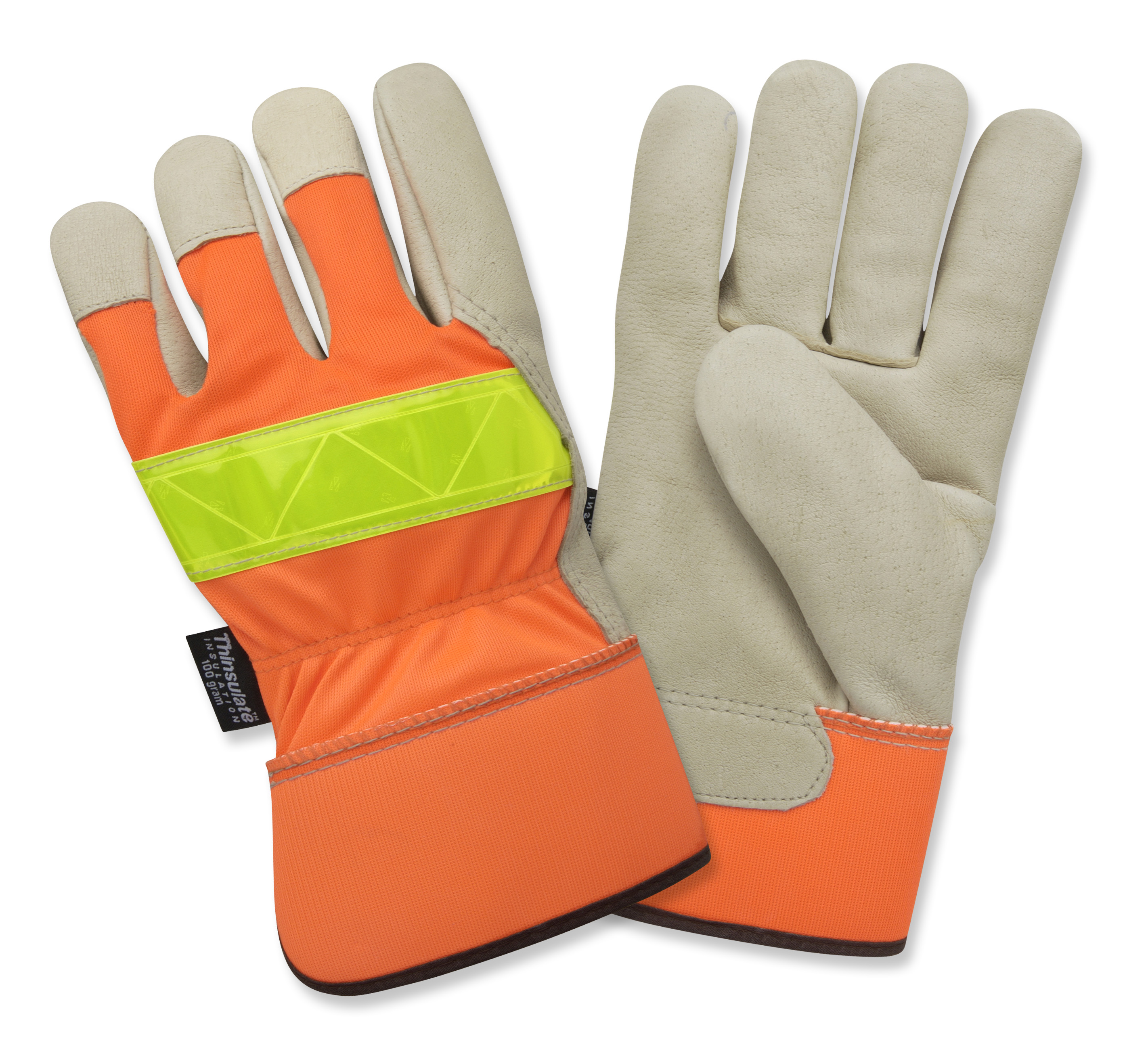 High-Vis Leather Thinsulate Lining Gloves